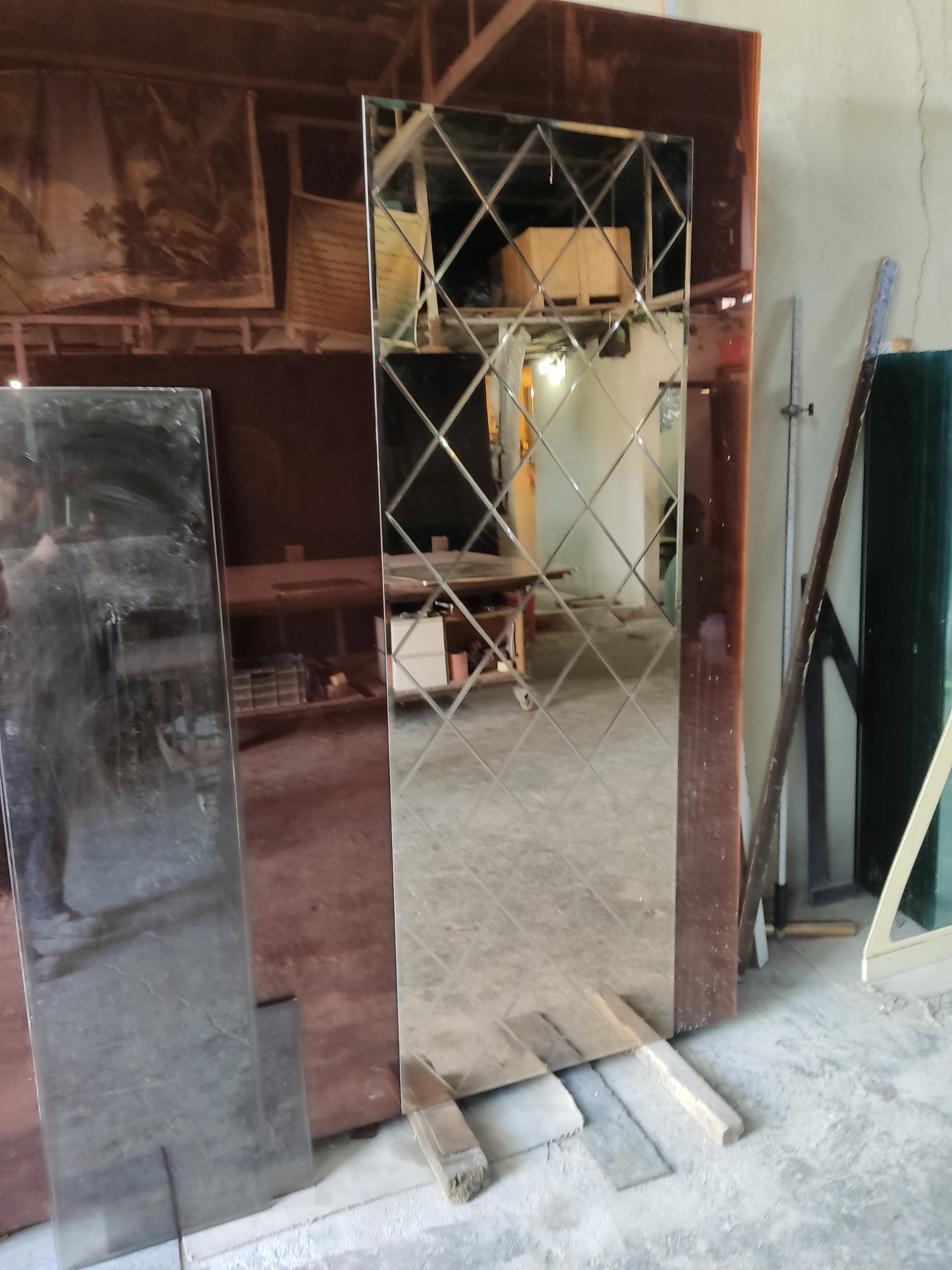 آینه لوزی یه تیکهcnc(انگروینگ)